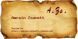 Amrein Zsanett névjegykártya